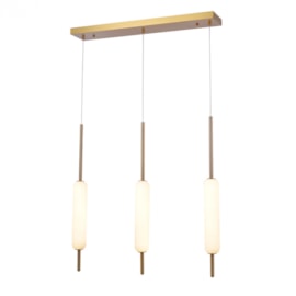 PENDENTE LED ZEFI TRI 3000K 36W BIVOLT 65X54X12CM METAL E VIDRO DOURADO | NORDECOR 2303 PENDENTE LED ZEFI TRI 3000K 36W BIVOLT 65X54X12CM METAL E VIDRO DOURADO | NORDECOR 2303