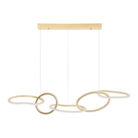 PENDENTE LED ZENA ORI 3000K 67W BIVOLT DOURADO FOSCO | NORDECOR 2597