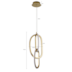 PENDENTE LED ZENA ORI 3000K 79W BIVOLT OURO CHAMPAGNE | NORDECOR 2712