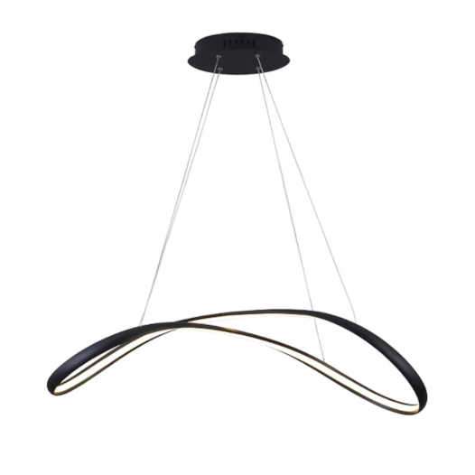 PENDENTE LED ZIG METAL PRETO E BRANCO 52W 3000K | BELLA ILUMINAÇÃO TP002B