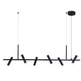 PENDENTE LED ZIONE 3000K 18W BIVOLT 14,5X110X17,5CM METAL E ACRÍLICO PRETO | STUDIOLUCE BLACK PD1491