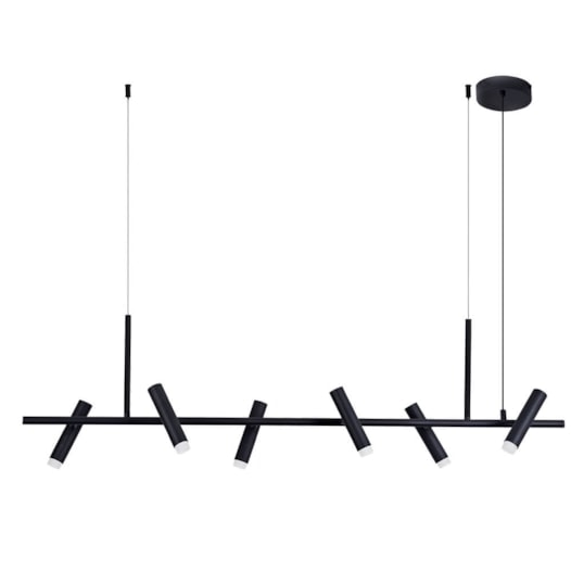 PENDENTE LED ZIONE 3000K 18W BIVOLT 14,5X110X17,5CM METAL E ACRÍLICO PRETO | STUDIOLUCE BLACK PD1491 PENDENTE LED ZIONE 3000K 18W BIVOLT 14,5X110X17,5CM METAL E ACRÍLICO PRETO | STUDIOLUCE BLACK PD1491