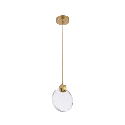 PENDENTE LED ZOE 3000K 3W BIVOLT Ø16X20CM VIDRO E ALUMÍNIO OURO FOSCO | NORDECOR 2412 PENDENTE LED ZOE 3000K 3W BIVOLT Ø16X20CM VIDRO E ALUMÍNIO OURO FOSCO | NORDECOR 2412
