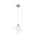 PENDENTE LED ZOE 3000K 3W BIVOLT Ø16X20CM VIDRO E ALUMÍNIO OURO FOSCO | NORDECOR 2412