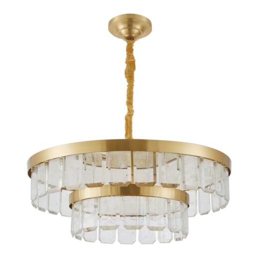 PENDENTE LED ZYLO 2 MOD 54W 3000K DOURADO BRILHO | NORDECOR 2773