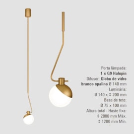 PENDENTE LIKO Ø140MM 1L | TKS 1759 PENDENTE LIKO Ø140MM 1L | TKS 1759
