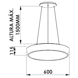 PENDENTE LUNARE 600X600X80MM 37,8W 3000K 127/220V | NEWLINE PD02044LED3 PENDENTE LUNARE 600X600X80MM 37,8W 3000K 127/220V | NEWLINE PD02044LED3