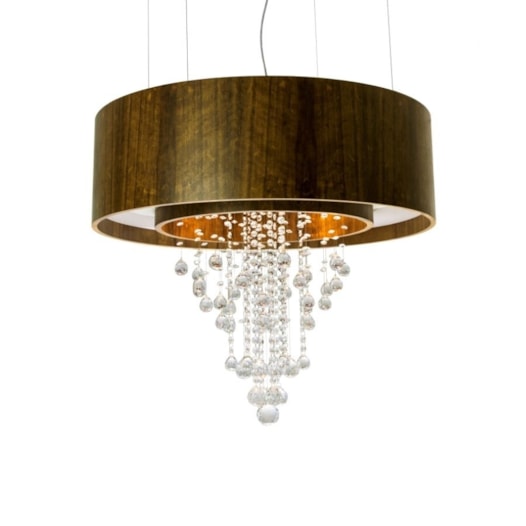 PENDENTE MADEIRA CILÍNDRICO DUPLO CRISTAIS 6L E27 + 3L GU10 Ø600X609MM | ACCORD 215C PENDENTE MADEIRA CILÍNDRICO DUPLO CRISTAIS 6L E27 + 3L GU10 Ø600X609MM | ACCORD 215C