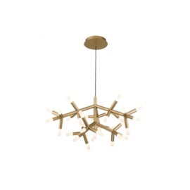 PENDENTE MANACÁ DOURADO E BRANCO 92X92CM 34X3W 3000K | BELLA ILUMINAÇÃO BD003M PENDENTE MANACÁ DOURADO E BRANCO 92X92CM 34X3W 3000K | BELLA ILUMINAÇÃO BD003M