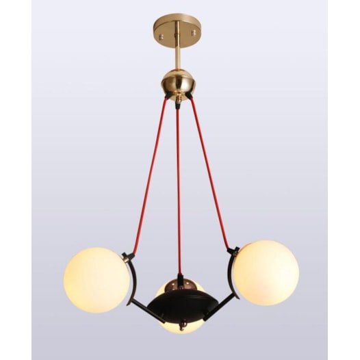 PENDENTE MAX. 40W E27×3, 3 GLOBOS, METAL+VIDRO PRETO | SINDORA DCD01318-3 PENDENTE MAX. 40W E27×3, 3 GLOBOS, METAL+VIDRO PRETO | SINDORA DCD01318-3