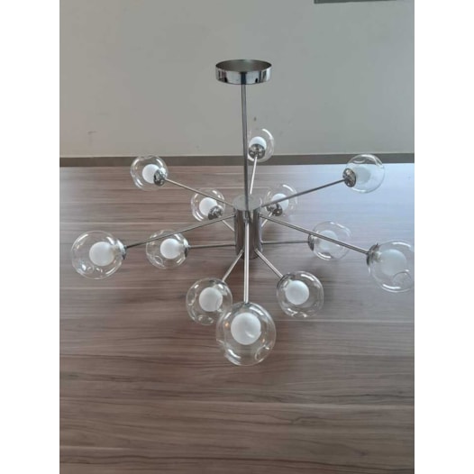PENDENTE MAX. 40W G9×12, 12 GLOBOS, METAL+VIDRO CROMADO | SINDORA DCD01320-12 PENDENTE MAX. 40W G9×12, 12 GLOBOS, METAL+VIDRO CROMADO | SINDORA DCD01320-12