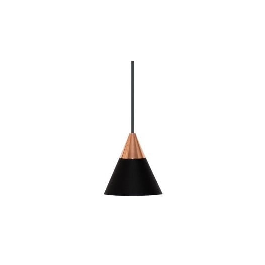 PENDENTE MINI CONE PRETO 7W 3000K | ROMALUX P0038