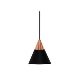 PENDENTE MINI CONE PRETO 7W 3000K | ROMALUX P0038