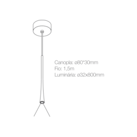 PENDENTE MINI TUBE L PRETO 7W 3000K | ROMALUX P0046 PENDENTE MINI TUBE L PRETO 7W 3000K | ROMALUX P0046