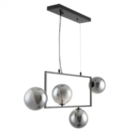 PENDENTE MODULAR JABUTICABA 150X86CM VIDRO E METAL PRETO | NORDECOR 2380 PENDENTE MODULAR JABUTICABA 150X86CM VIDRO E METAL PRETO | NORDECOR 2380