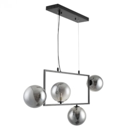 PENDENTE MODULAR JABUTICABA 150X86CM VIDRO E METAL PRETO | NORDECOR 2380