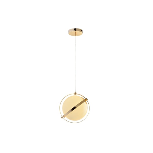 PENDENTE MOON METAL E VIDRO DOURADO 1XG9 | HEVVY 1033 SL-5867S/H1