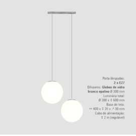 PENDENTE MOON SPHERA BRT230 Ø330MM 5L | TKS 1990 PENDENTE MOON SPHERA BRT230 Ø330MM 5L | TKS 1990