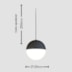 PENDENTE MOON SPHERA HALF Ø120MM 1L | TKS 1934 PENDENTE MOON SPHERA HALF Ø120MM 1L | TKS 1934