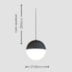 PENDENTE MOON SPHERA HALF Ø140MM 1L | TKS 1735 PENDENTE MOON SPHERA HALF Ø140MM 1L | TKS 1735