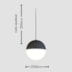 PENDENTE MOON SPHERA HALF Ø200MM 1L | TKS 1936