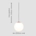 PENDENTE MOON SPHERA Ø250MM 1L | TKS 1783 PENDENTE MOON SPHERA Ø250MM 1L | TKS 1783