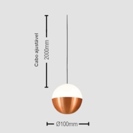 PENDENTE MOON SPHERA PLUS Ø100MM 1L | TKS 1865 PENDENTE MOON SPHERA PLUS Ø100MM 1L | TKS 1865