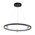 PENDENTE NAVÍ CIRCULAR PRETO + DOURADO 600X60 LED 37W+9W 3000K 2990LM BIVOLT | USINA IMPORTS UI20145/37PTDR