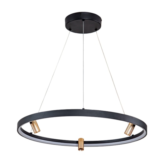PENDENTE NAVÍ CIRCULAR PRETO + DOURADO 600X60 LED 37W+9W 3000K 2990LM BIVOLT | USINA IMPORTS UI20145/37PTDR PENDENTE NAVÍ CIRCULAR PRETO + DOURADO 600X60 LED 37W+9W 3000K 2990LM BIVOLT | USINA IMPORTS UI20145/37PTDR