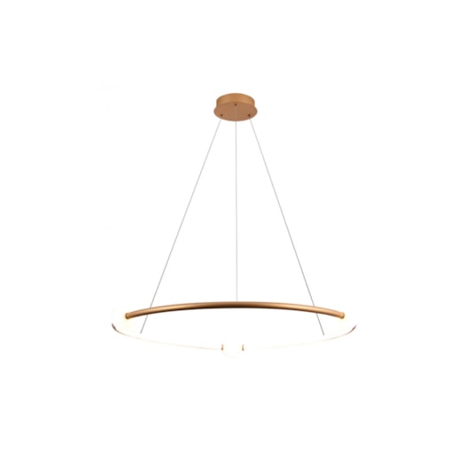 PENDENTE NÉBULA DOURADO E BRANCO 87X87CM 1X35W 3000K | BELLA ILUMINAÇÃO DW005SG