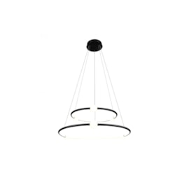 PENDENTE NÉBULA PRETO E BRANCO 87X87X64CM 1X80W 3000K | BELLA ILUMINAÇÃO DW005LB