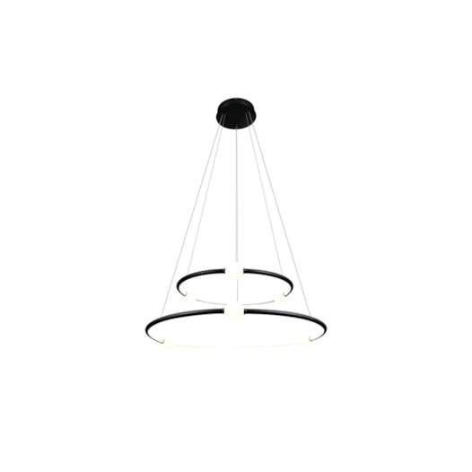 PENDENTE NÉBULA PRETO E BRANCO 87X87X64CM 1X80W 3000K | BELLA ILUMINAÇÃO DW005LB