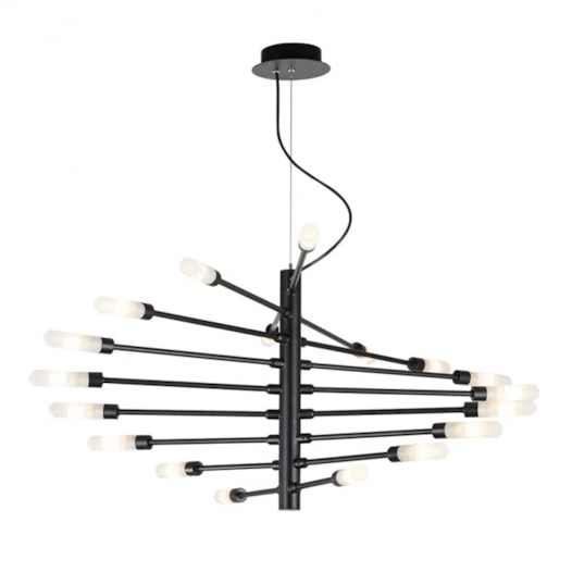 PENDENTE NEO 32X86X60CM METAL E VIDRO PRETO E BRANCO | BELLA ILUMINAÇÃO RE017S PENDENTE NEO 32X86X60CM METAL E VIDRO PRETO E BRANCO | BELLA ILUMINAÇÃO RE017S