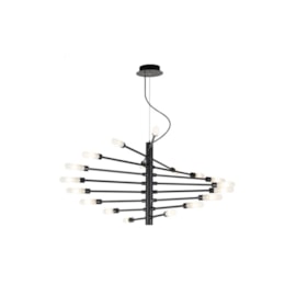PENDENTE NEO 32X86X60CM METAL E VIDRO PRETO E BRANCO | BELLA ILUMINAÇÃO RE017S PENDENTE NEO 32X86X60CM METAL E VIDRO PRETO E BRANCO | BELLA ILUMINAÇÃO RE017S