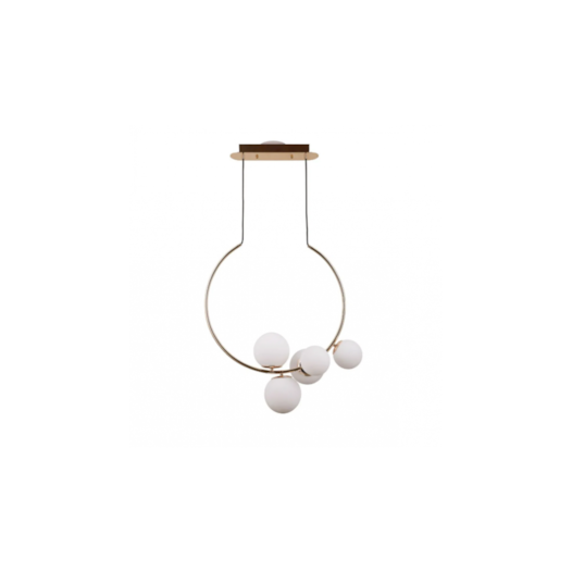 PENDENTE NERO METAL E VIDRO DOURADO E BRANCO 5XG9 | BELLA ILUMINAÇÃO MM002G PENDENTE NERO METAL E VIDRO DOURADO E BRANCO 5XG9 | BELLA ILUMINAÇÃO MM002G