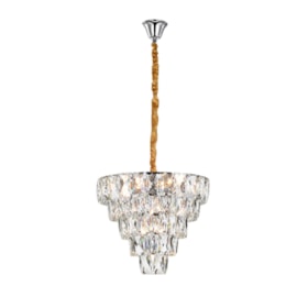 PENDENTE NERO Ø50X40CM CRISTAL E METAL TRANSPARENTE E CROMADO | SKYLIGHT SKY-3101 PENDENTE NERO Ø50X40CM CRISTAL E METAL TRANSPARENTE E CROMADO | SKYLIGHT SKY-3101