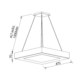 PENDENTE NEW CHESS LED 470X470MM 33,6W 4000K BIVOLT | NEWLINE - 516LED4 PENDENTE NEW CHESS LED 470X470MM 33,6W 4000K BIVOLT | NEWLINE - 516LED4