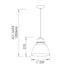 PENDENTE NEW INDUSTRIAL MINI 1 CFL 25W DIAM. 250X210MM 3M CABO | NEWLINE SNT367Y