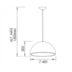 PENDENTE NEW ROUND 1 CFL 25W DIAM. 400X205MM 5M CABO | NEWLINE SNT345X