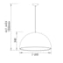 PENDENTE NEW ROUND 2 CFL 25W DIAM. 600X340MM 3M CABO | NEWLINE SNT346Y