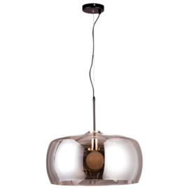 PENDENTE NOBU 1 X A60 40W 50X31CM METAL E VIDRO PRETO, DOURADO E FUME | BELLA ILUMINAÇÃO RE003BS PENDENTE NOBU 1 X A60 40W 50X31CM METAL E VIDRO PRETO, DOURADO E FUME | BELLA ILUMINAÇÃO RE003BS