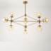 PENDENTE NÓRDICO JABUTICABA 46X100CM METAL E VIDRO DOURADO | NORDECOR 2070