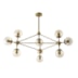 PENDENTE NÓRDICO JABUTICABA 46X100CM METAL E VIDRO DOURADO | NORDECOR 2070