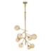 PENDENTE NÓRDICO JABUTICABA Ø58X95CM METAL E VIDRO DOURADO | NORDECOR 2073