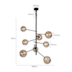 PENDENTE NÓRDICO JABUTICABA Ø58X95CM METAL E VIDRO PRETO | NORDECOR 2074
