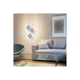 PENDENTE NUT Ø23X28CM METAL E CRISTAL CROMADO E TRANSPARENTE | BELLA ILUMINAÇÃO HU2173 PENDENTE NUT Ø23X28CM METAL E CRISTAL CROMADO E TRANSPARENTE | BELLA ILUMINAÇÃO HU2173