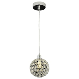 PENDENTE Ø12CM CRISTAL E METAL CROMADO | SINDORA DCD00768 PENDENTE Ø12CM CRISTAL E METAL CROMADO | SINDORA DCD00768