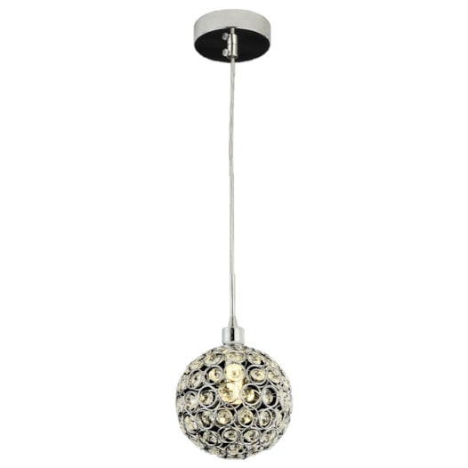 PENDENTE Ø12CM CRISTAL E METAL CROMADO | SINDORA DCD00768 PENDENTE Ø12CM CRISTAL E METAL CROMADO | SINDORA DCD00768