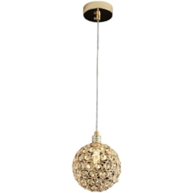 PENDENTE Ø12CM CRISTAL E METAL DOURADO | SINDORA DCD00766 PENDENTE Ø12CM CRISTAL E METAL DOURADO | SINDORA DCD00766