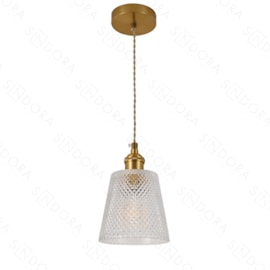 PENDENTE Ø12X13CM METAL E VIDRO BRONZE E TRANSPARENTE | SINDORA ILUMINAÇÃO DCD04033 PENDENTE Ø12X13CM METAL E VIDRO BRONZE E TRANSPARENTE | SINDORA ILUMINAÇÃO DCD04033